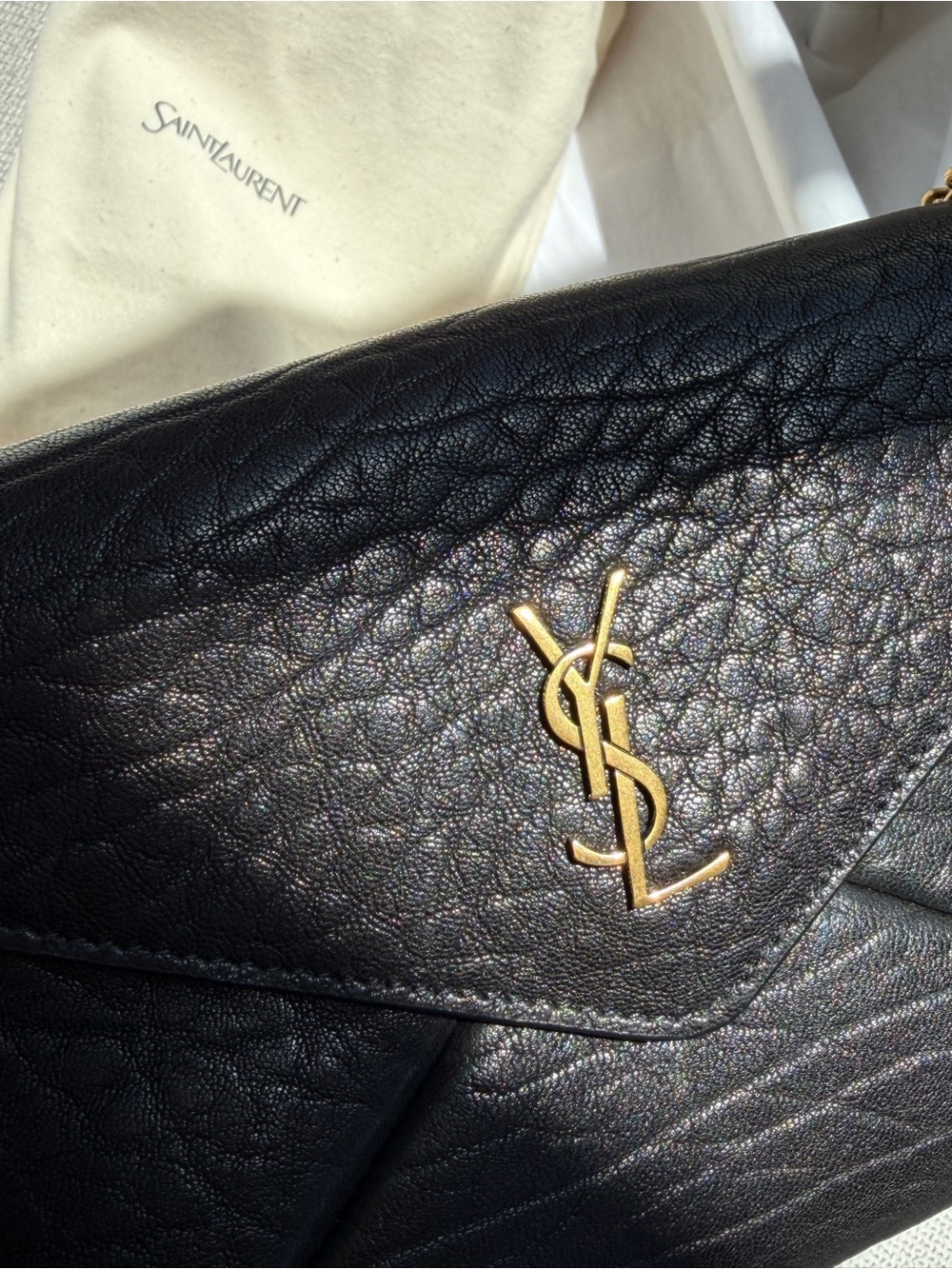 Saint Laurent Uptown Chain Wallet Black Like New - Picture 2 of 10